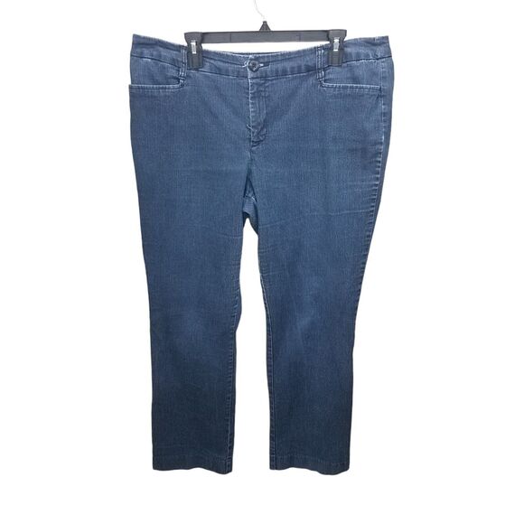 St. Johns Bay Womens Size 38? Blue Solid Straight Leg Jeans - Picture 7 of 9